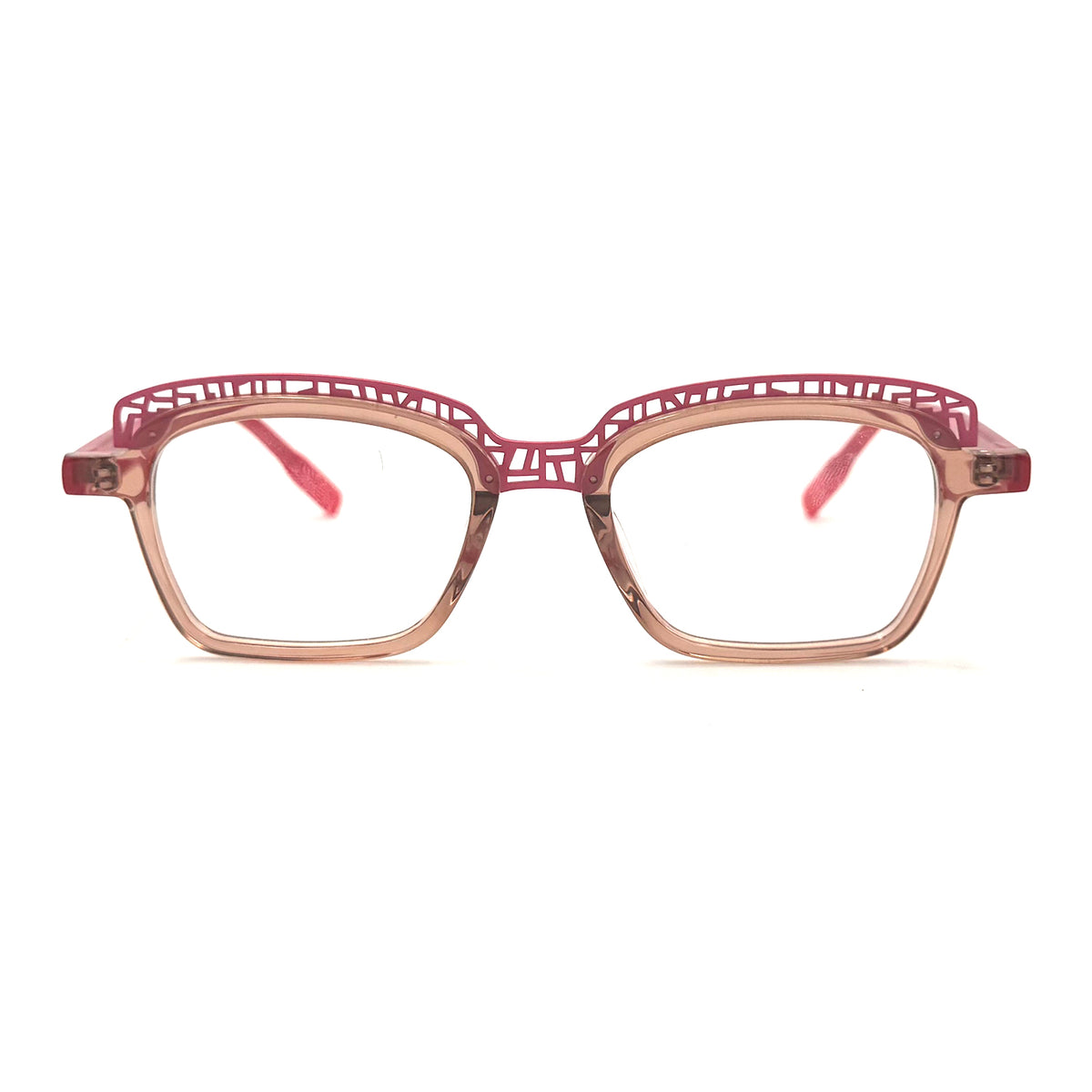 MiGAFAS 87965 cat-eye acetate prescription eyeglasses, front view