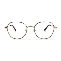 MiGAFAS XK4718 Black Metal crown panto eyeglasses front view