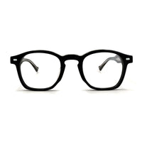 MiGAFAS F6862 Black acetate and metal Crown eyeglasses,front view
