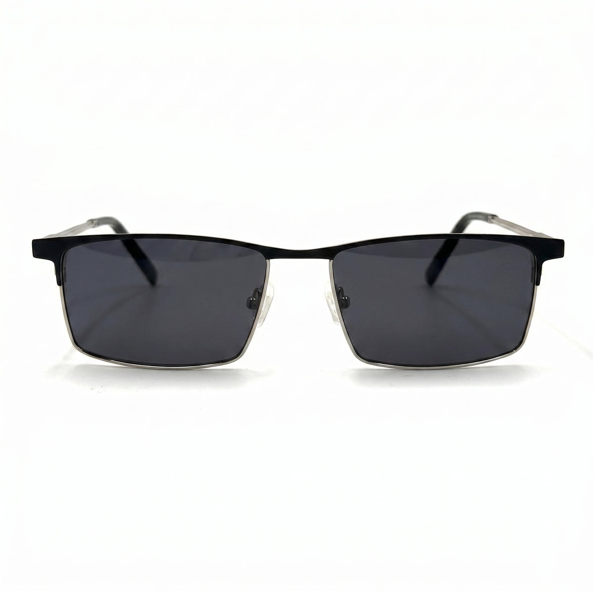 MiGAFAS XK4764S square stainless steel sunglasses, front view