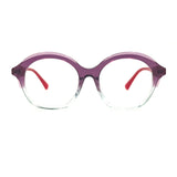 MiGAFAS 87038 round acetate prescription eyeglasses, front view
