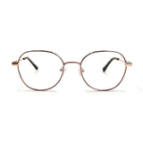 MiGAFAS XK4718 Gray Metal crown panto eyeglasses front view