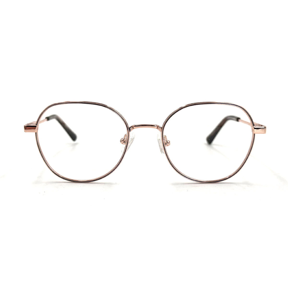 MiGAFAS XK4718 Gray Metal crown panto eyeglasses front view