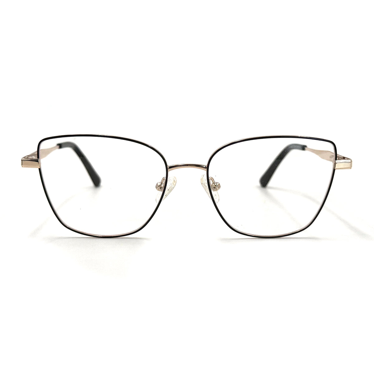 MiGAFAS XK4719 Rose Gold metal butterfly cat-eye eyeglasses front view