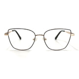 MiGAFAS XK4719 Rose Gold metal butterfly cat-eye eyeglasses front view