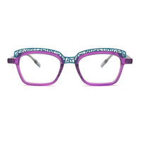 MiGAFAS 87965 cat-eye acetate prescription eyeglasses, front view