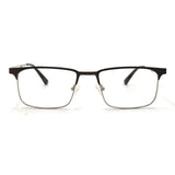 MiGAFAS XK4763 Brown Metal browline eyeglasses front view
