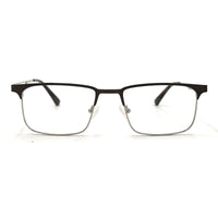 MiGAFAS XK4763 Brown Metal browline eyeglasses front view