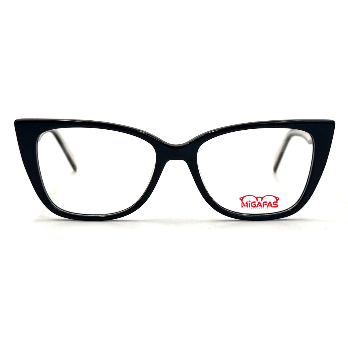 MiGAFAS BR6614 cat-eye acetate prescription eyeglasses, front view
