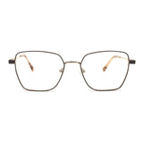 MiGAFAS XK4715 Green metal geometric butterfly eyeglasses front view