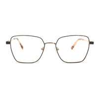 MiGAFAS XK4715 Green metal geometric butterfly eyeglasses front view