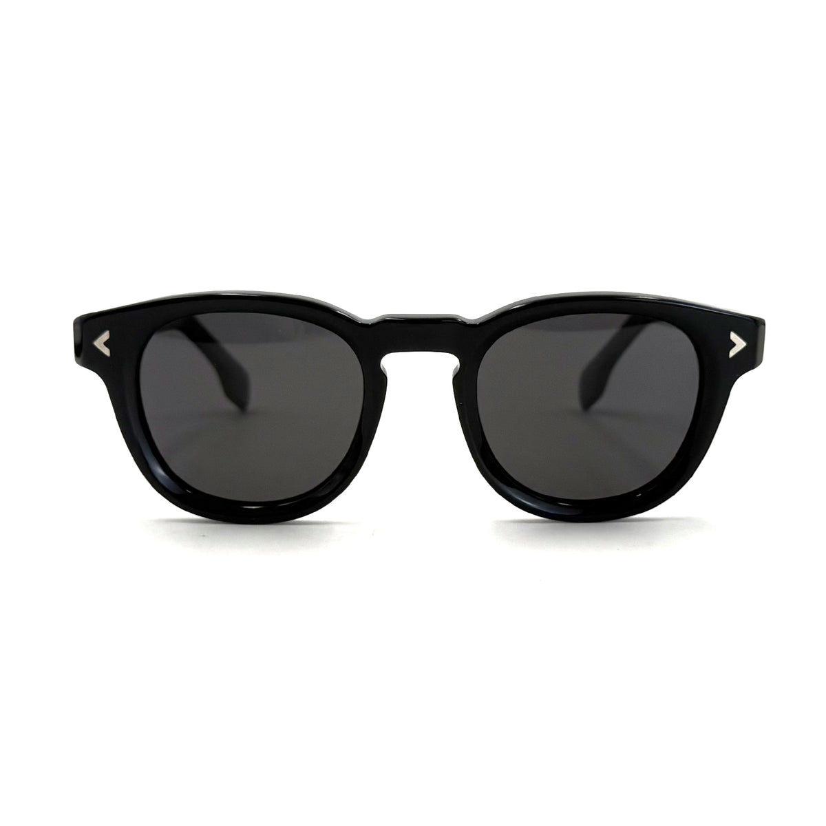 MiGAFAS F0116S Black crown acetate sunglasses, front view