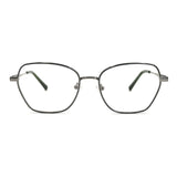 MiGAFAS XK4714 Green metal geometric butterfly eyeglasses  front view