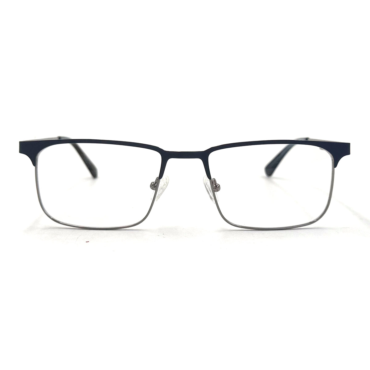 MiGAFAS XK4763 Navy Metal browline eyeglasses front view