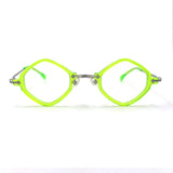 MiGAFAS 87956 polygonal acetate prescription eyeglasses, front view