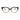 MiGAFAS F0104 Brown cat-eye acetate prescription eyeglasses, front view
