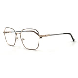 MiGAFAS XK4768 Gray metal Butterfly eyeglasses three-quarter view