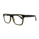 MiGAFAS QSZ5617 Green square acetate prescription eyeglasses, three-quarter view