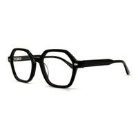 MiGAFAS F6833 Black acetate Geometric eyeglasses,three-quarter view