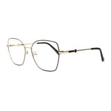 MiGAFAS XK4712 Black Metal geometric butterfly eyeglasses three-quarter view