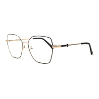 MiGAFAS XK4712 Black Metal geometric butterfly eyeglasses three-quarter view