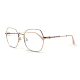MiGAFAS XK4758 Pink Metal butterfly eyeglasses three-quarter view