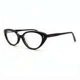 MiGAFAS F6000 Black cat-eye acetate prescription eyeglasses,three-quarter view