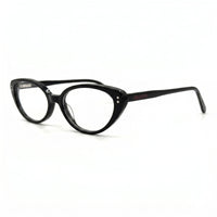 MiGAFAS F6000 Black cat-eye acetate prescription eyeglasses,three-quarter view