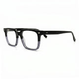 MiGAFAS F0131 Gray square acetate prescription eyeglasses, three-quarter view