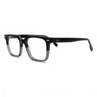 MiGAFAS F0131 Gray square acetate prescription eyeglasses, three-quarter view