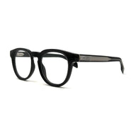 MiGAFAS QSZ5616 Black acetate Boston eyeglasses，three-quarter view