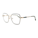 MiGAFAS XK4712 Green Metal geometric butterfly eyeglasses front view