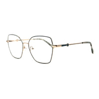 MiGAFAS XK4712 Green Metal geometric butterfly eyeglasses front view