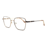 MiGAFAS XK4715 Green metal geometric butterfly eyeglasses three-quarter view