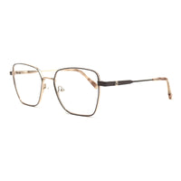 MiGAFAS XK4715 Green metal geometric butterfly eyeglasses three-quarter view