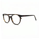 MiGAFAS FR6916 Havana Wellington acetate prescription eyeglasses, three-quarter view