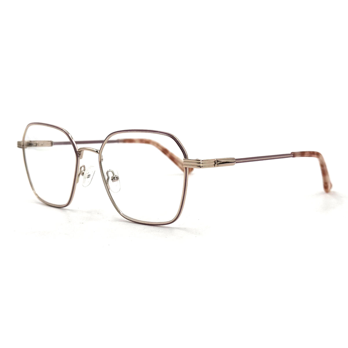 MiGAFAS XK4768 Pink metal Butterfly eyeglasses three-quarter view