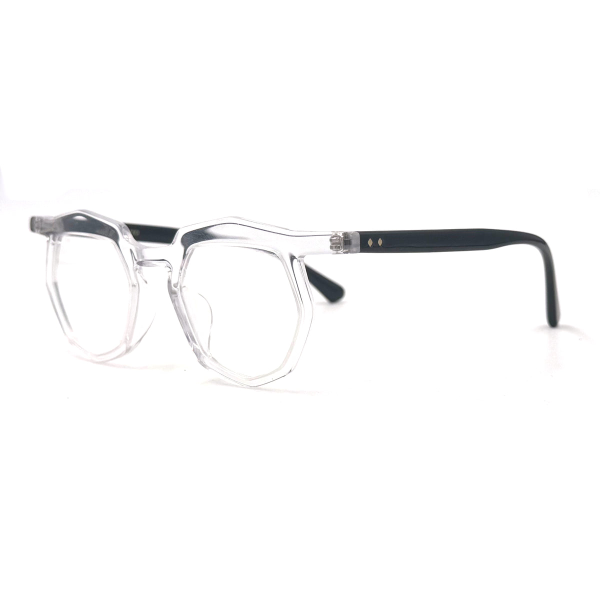 MiGAFAS 87917 browline acetate prescription eyeglasses, three-quarter view