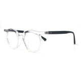 MiGAFAS 87917 browline acetate prescription eyeglasses, three-quarter view