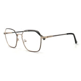 MiGAFAS XK4768 Black metal Butterfly eyeglasses three-quarter view