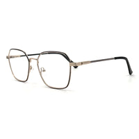 MiGAFAS XK4768 Black metal Butterfly eyeglasses three-quarter view