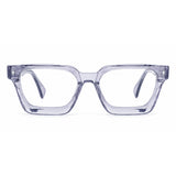 MiGAFAS E4413 Gray acetate square eyeglasses front view