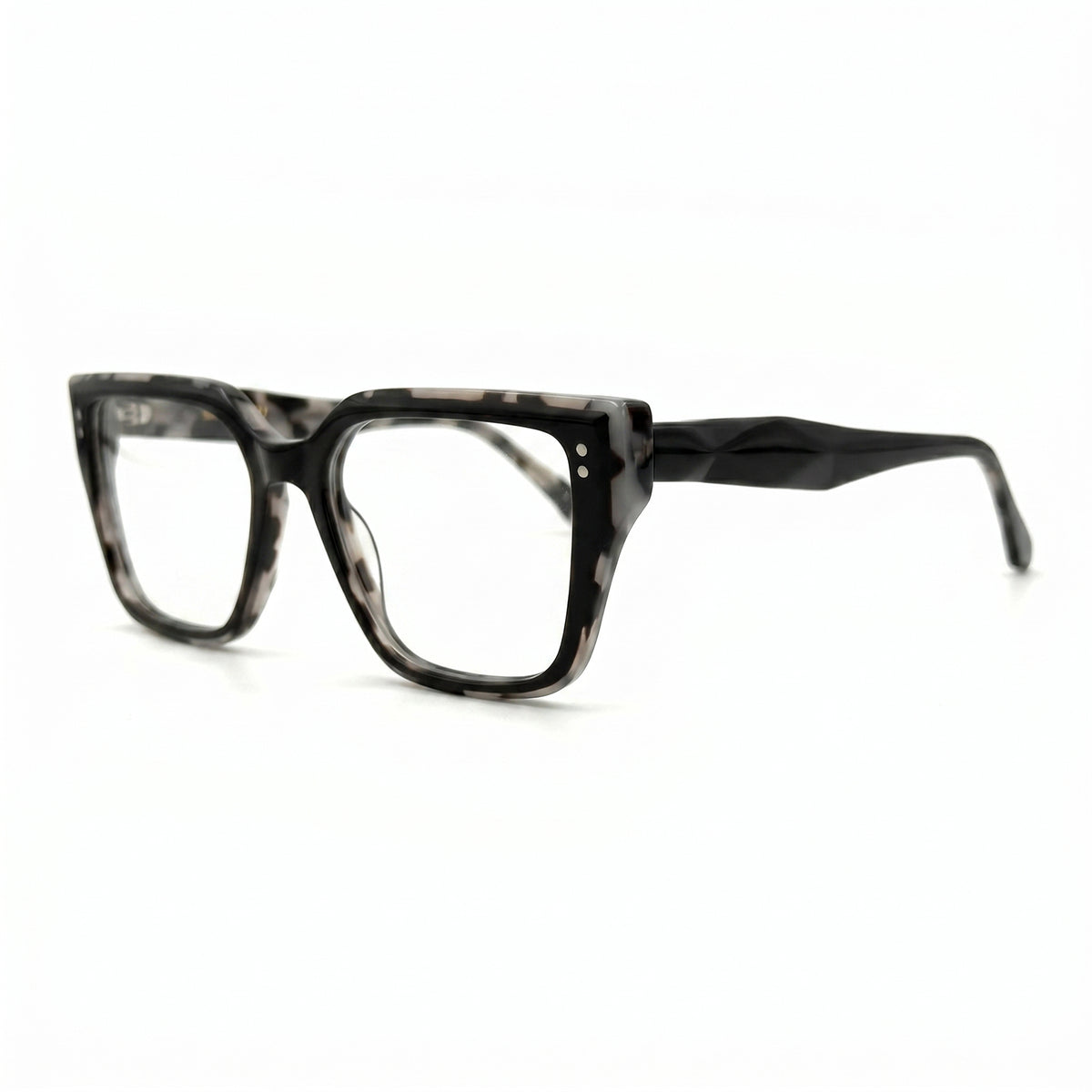 MiGAFAS F0320 Havana butterfly acetate prescription eyeglasses, three-quarter view