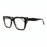 MiGAFAS F0320 Havana butterfly acetate prescription eyeglasses, three-quarter view