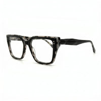 MiGAFAS F0320 Havana butterfly acetate prescription eyeglasses, three-quarter view
