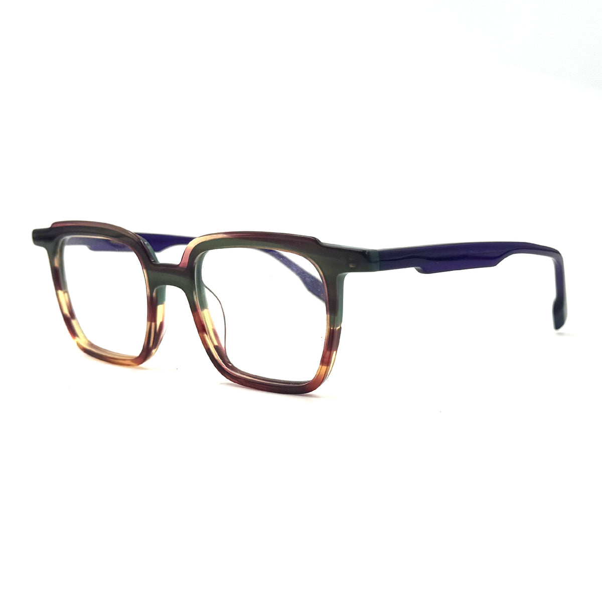 MiGAFAS 87958 Wellington acetate prescription eyeglasses, three-quarter view