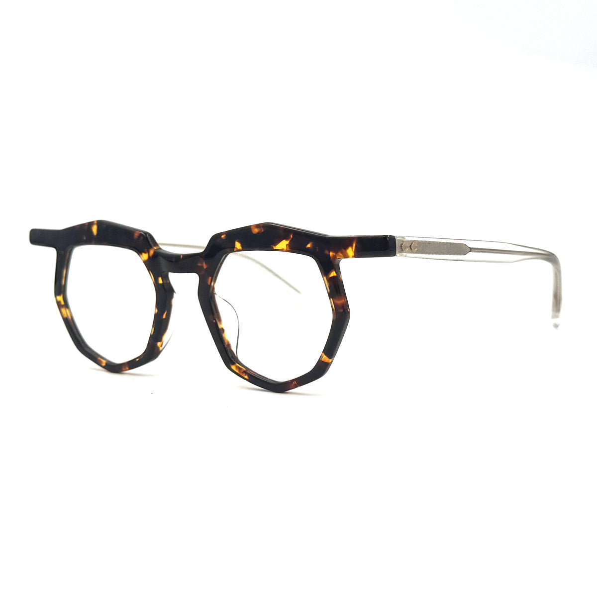 MiGAFAS 87917 browline acetate prescription eyeglasses, three-quarter view