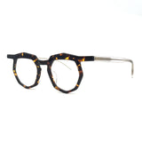 MiGAFAS 87917 browline acetate prescription eyeglasses, three-quarter view