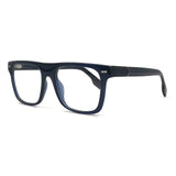 MiGAFAS QSZ5819 Blue Wellington acetate prescription eyeglasses, three-quarter view