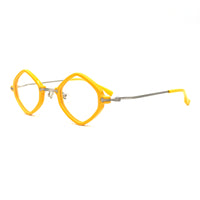 MiGAFAS 87956 polygonal acetate prescription eyeglasses, three-quarter view